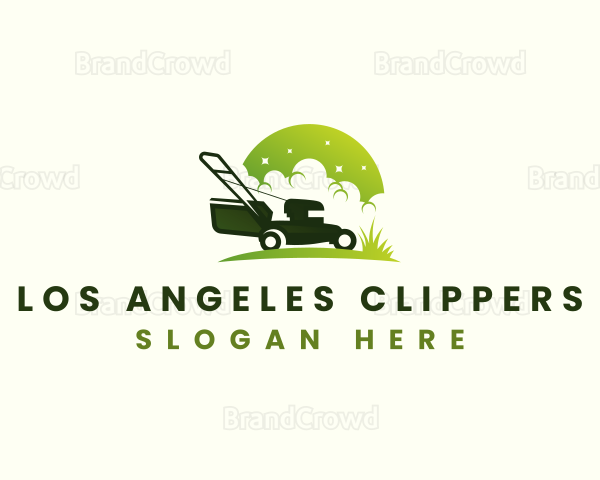 Lawn Mower Landscaping Gardener Logo