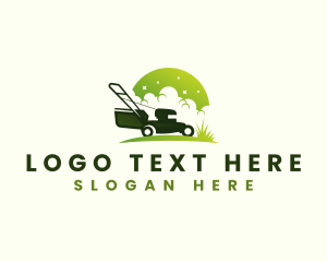 Lawn Mower Landscaping Gardener Logo