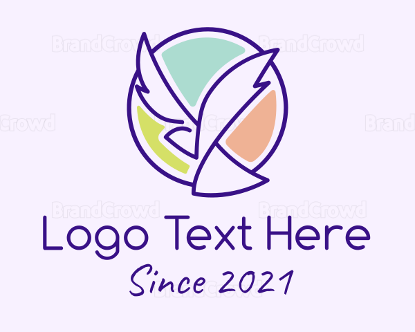 Minimalist Flying Bird Logo