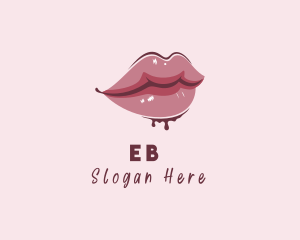 Cover Girl - Dripping Woman Lips logo design