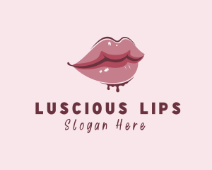 Lips - Dripping Woman Lips logo design