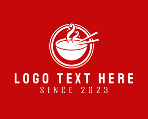 Korean - Noodle Soup Bowl logo design