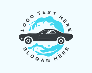 Automated Wash - Car Water Splash logo design
