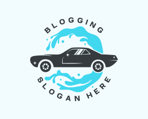 Garage - Car Water Splash logo design