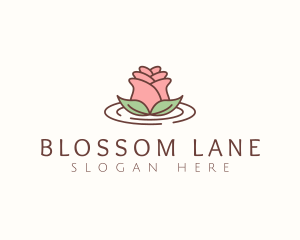 Rose Flower Bud logo design