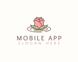 Therapy - Rose Flower Bud logo design