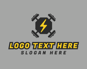 Bolt - Barbell Gym Weights logo design