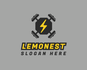 Weight Lifting - Barbell Gym Weights logo design