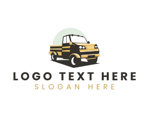 Courier - Pickup Truck Moving Vehicle logo design