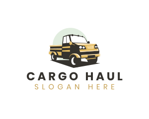 Pickup Truck Moving Vehicle logo design