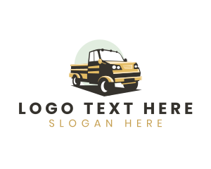 Pickup Truck Moving Vehicle Logo