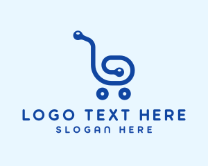 Shopping - Tech Shopping Cart logo design