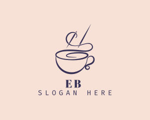 Coffee - Sewing Thread Cup logo design