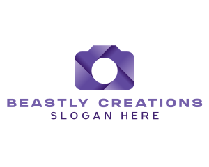 Violet Shutter Camera logo design