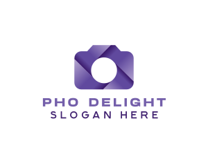 Violet Shutter Camera logo design