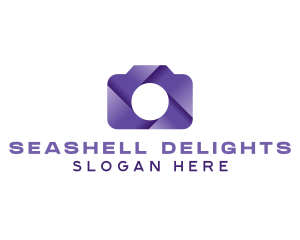 Violet Shutter Camera logo design