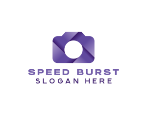 Violet Shutter Camera logo design