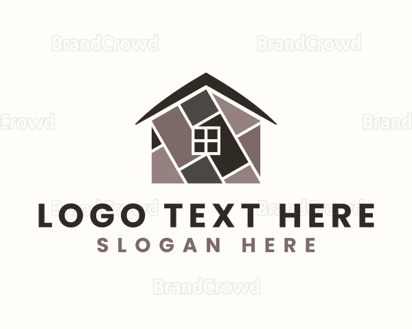 House Flooring Construction Logo