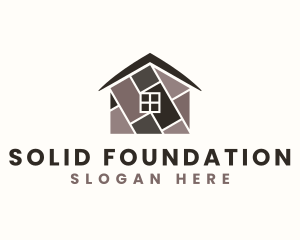 Slab - House Flooring Construction logo design