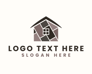 Repair - House Flooring Construction logo design
