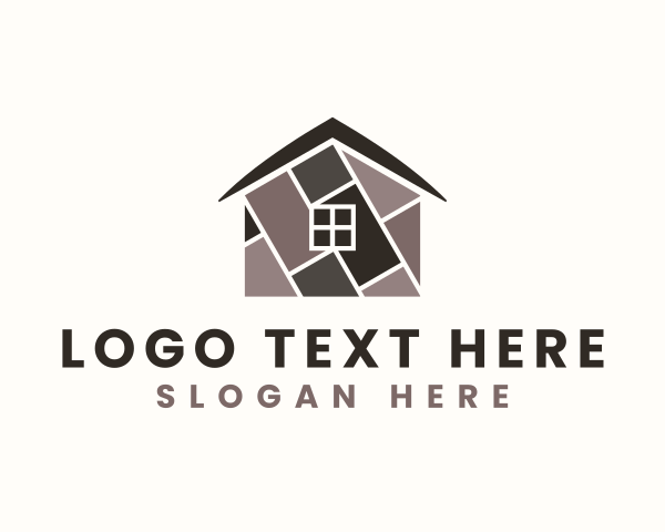 Cement - House Flooring Construction logo design