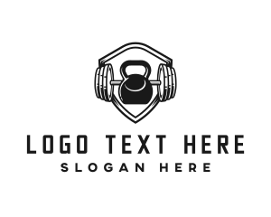 Strong - Kettlebell Dumbbell Gym logo design