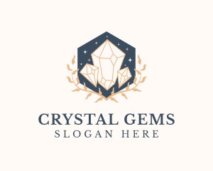 Elegant Crystal Jewelry logo design