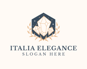 Elegant Crystal Jewelry logo design