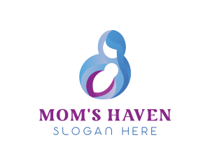 Gradient Mother Parenting logo design