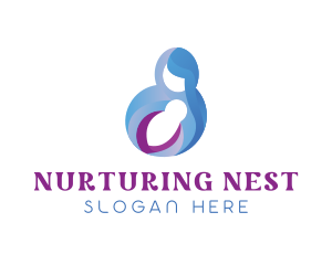 Parenting - Gradient Mother Parenting logo design