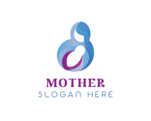 Gradient Mother Parenting logo design