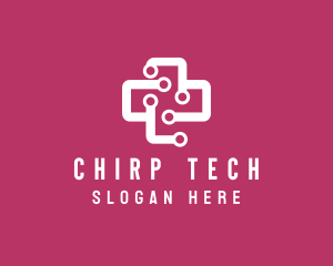 Tech Medical Cross logo design