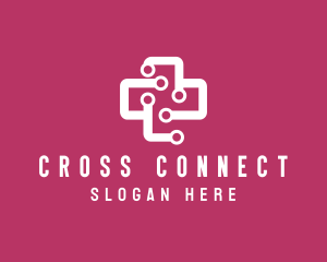 Cross - Tech Medical Cross logo design