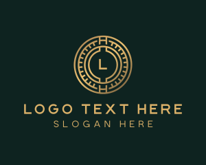 Blockchain - Crypto Fintech Currency logo design