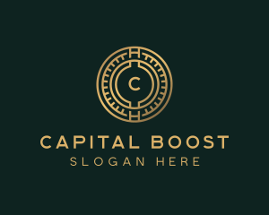 Funding - Crypto Fintech Currency logo design