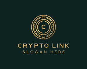 Crypto Fintech Currency logo design