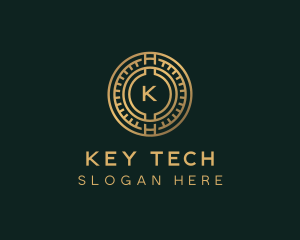 Crypto Fintech Currency logo design