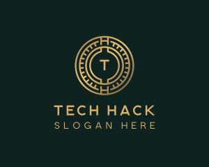 Crypto Fintech Currency logo design