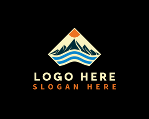Eco Friendly - Mountain Outdoor Adventure logo design