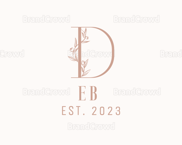 Fashion Flower Letter D Logo