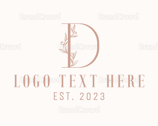 Fashion Flower Letter D Logo