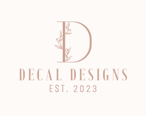 Fashion Flower Letter D  logo design