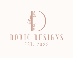 Fashion Flower Letter D  logo design