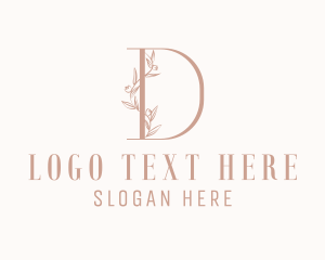 Fashion Flower Letter D  Logo