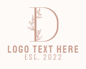 Fashion Design - Fashion Flower Letter D logo design