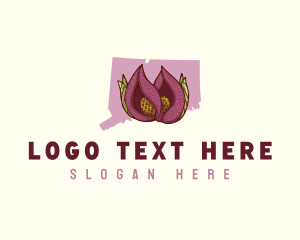 Map - Connecticut Skunk Cabbage Plant logo design