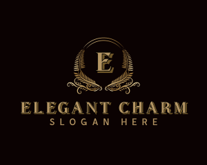 Elegant Floral Ornament logo design