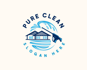 Pressure Washer Cleaning logo design