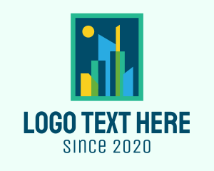 Sun - Geometric Urban City logo design