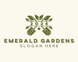 Shovel Leaf Gardening logo design